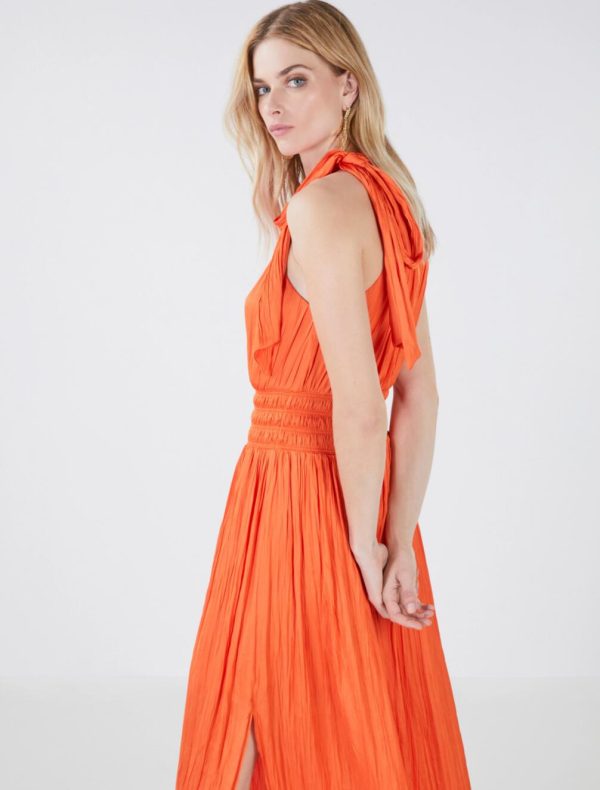 BCBG XENIA HALTER MAXI DRESS - FIRE CRACKER - Image 2