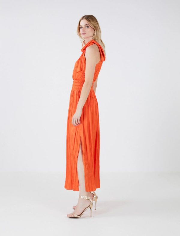 BCBG XENIA HALTER MAXI DRESS - FIRE CRACKER - Image 3