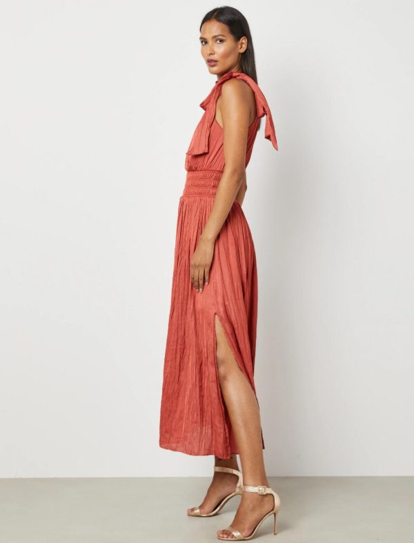 BCBG XENIA HALTER MAXI DRESS - TANDORI SPICE - Image 3