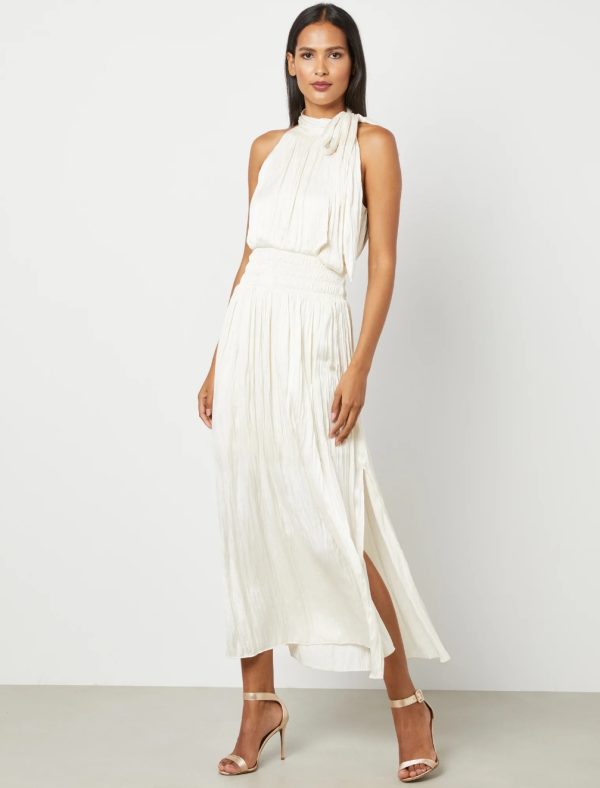 BCBG XENIA SLEEVELESS DRESS - GARDENIA