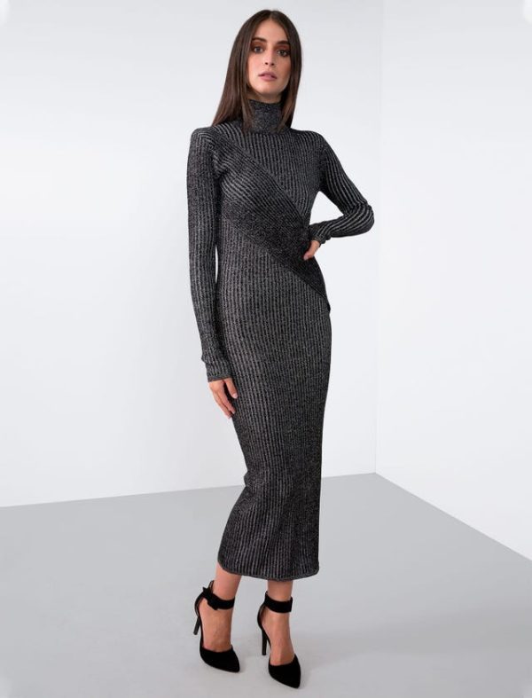 Bcbg LUREX KNITWEAR DRESS - Image 4