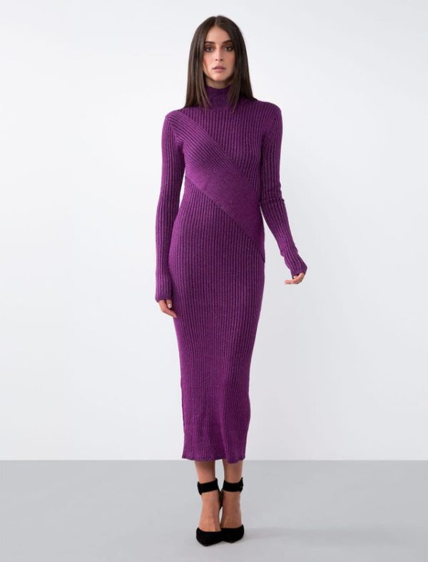 Bcbg LUREX KNITWEAR DRESS