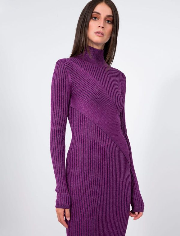 Bcbg LUREX KNITWEAR DRESS - Image 5