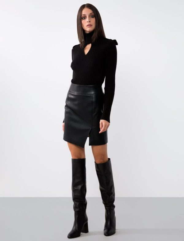 Bcbg FAUX LEATHER MINI SKIRT - Image 2