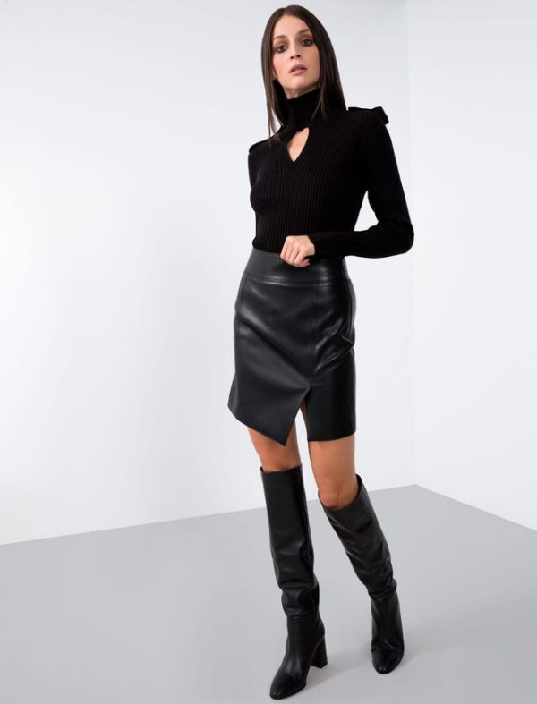 Bcbg FAUX LEATHER MINI SKIRT - Image 4