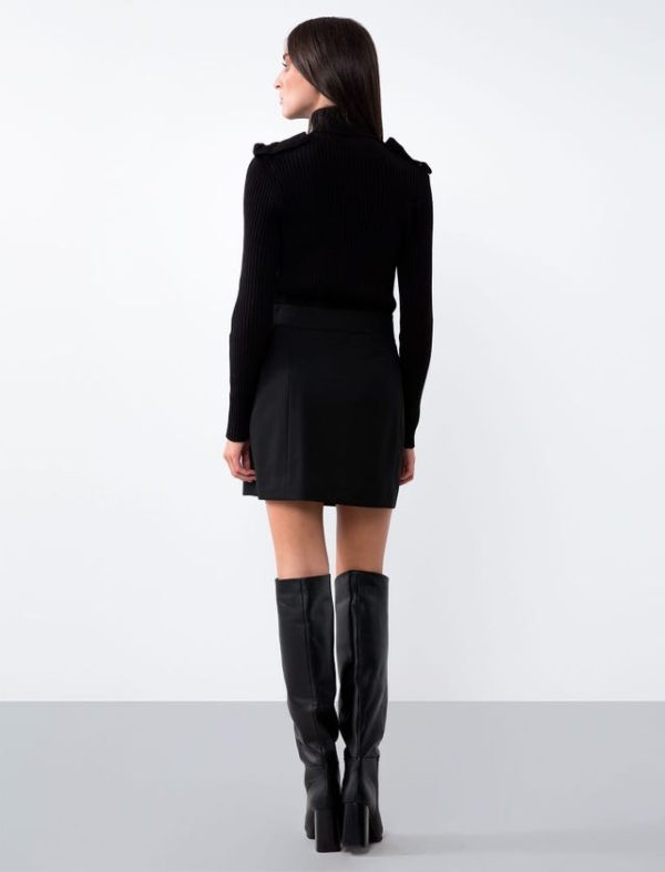 Bcbg STRETCH WOOL WRAP MINI SKIRT - Image 2