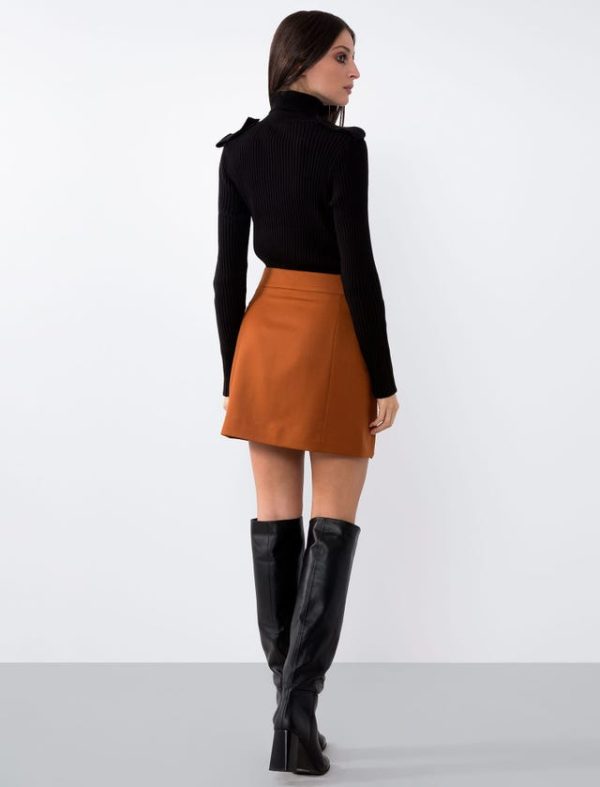 Bcbg STRETCH WOOL WRAP MINI SKIRT - Image 3