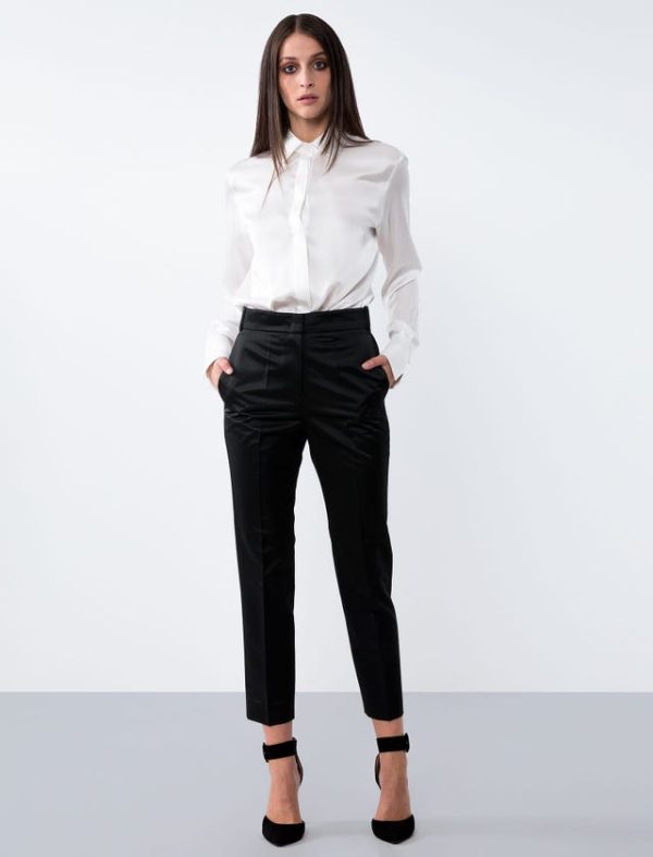 Bcbg WOOL/VISCOSE CROPPED PANT