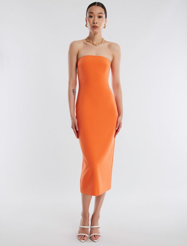 Bcbg Zane Strapless Midi Dress