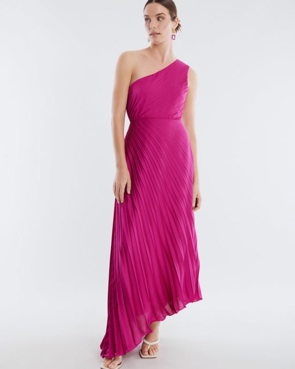 Bcbg Gown Acacia One Shoulder Satin - Image 5