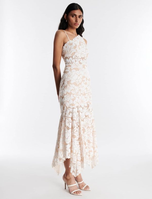 Bcbg Alabama One Shoulder Lace Ruffle Gown - Image 3