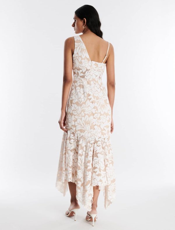 Bcbg Alabama One Shoulder Lace Ruffle Gown - Image 4