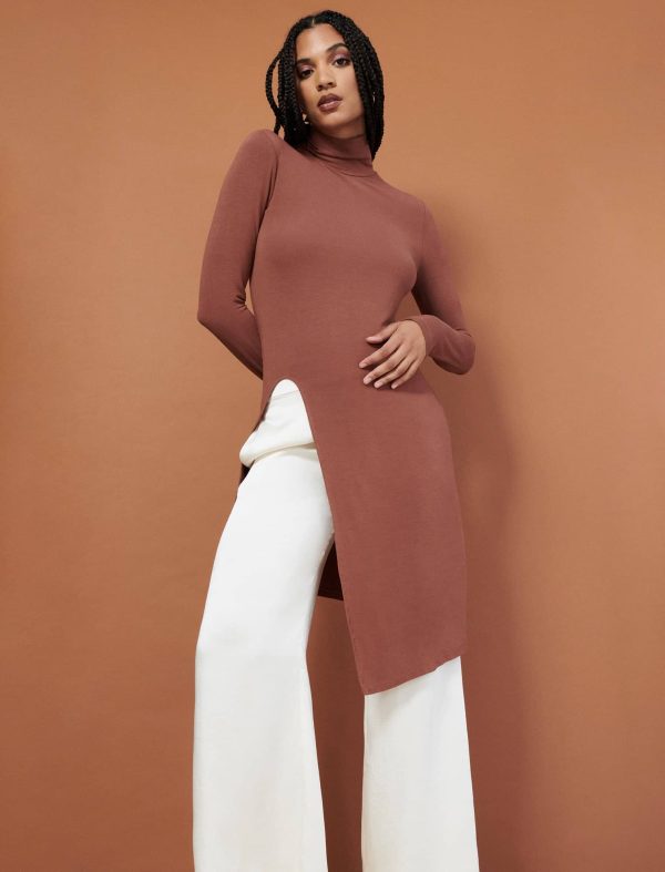 Bcbg Asymmetrical Turtleneck Top - Image 6