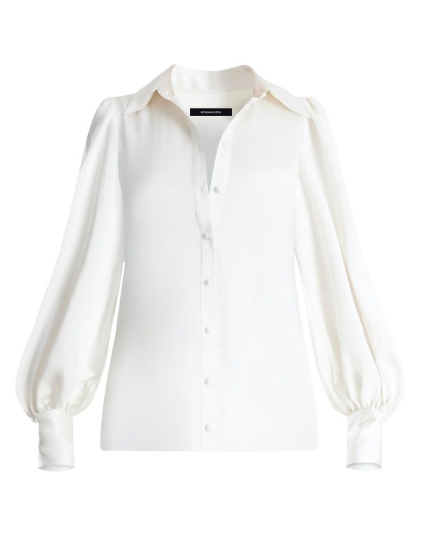 Bcbg Balloon Sleeve Button-Up Top - Image 8