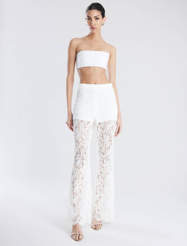 Bcbg Wide-Leg Lace Pant