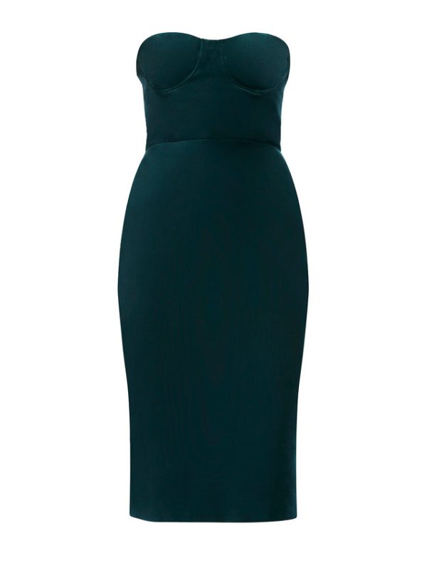 Bcbg Ambrose Velvet Bustier Dress Ponderosa Pine - Image 8