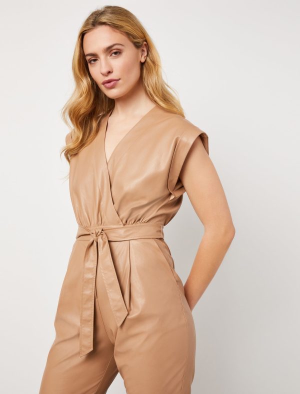 Bcbg Jumpsuit Alana Faux Leather Jumpsuit - Image 2