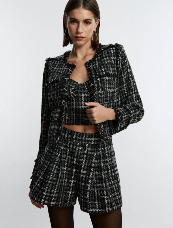 Bcbg Bobbie Tweed Jacket Black Combo - Image 5