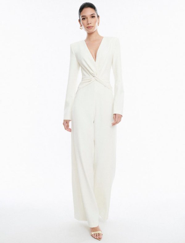 Bcbg Fulton Twist Front Jumpsuit Gardenia - Image 2