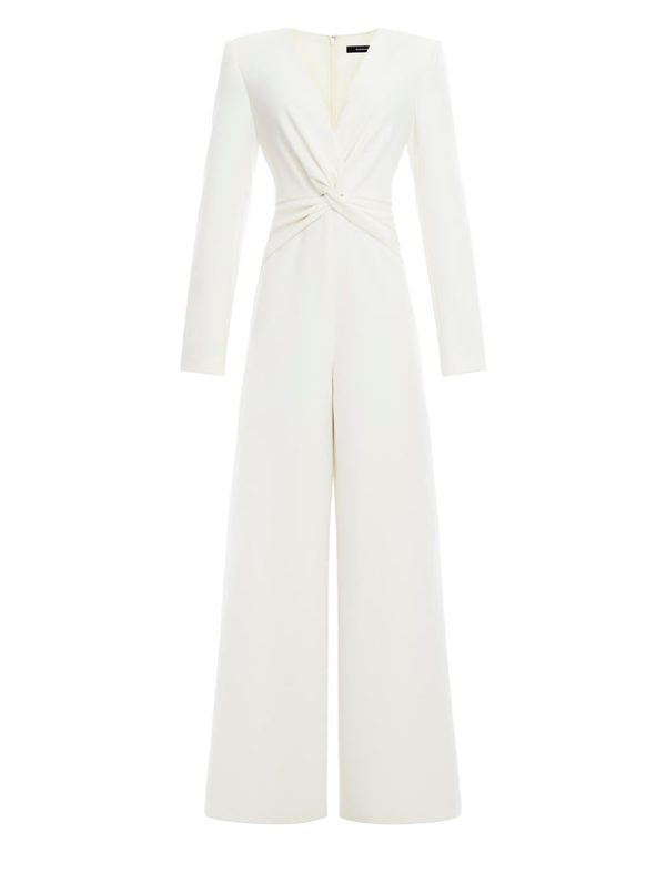 Bcbg Fulton Twist Front Jumpsuit Gardenia - Image 6