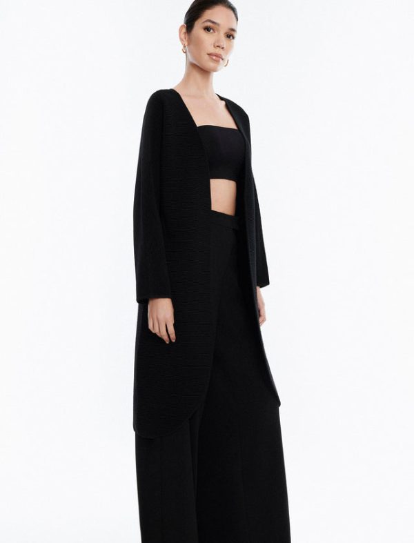 Bcbg Long Cardigan Sweater Black - Image 5