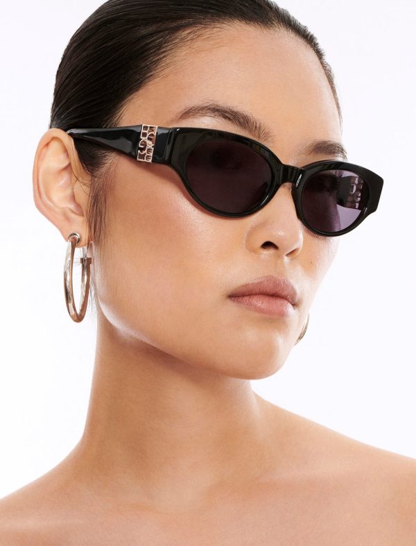 Bcbg Signature Oval Icon Sunglasses Black - Image 2