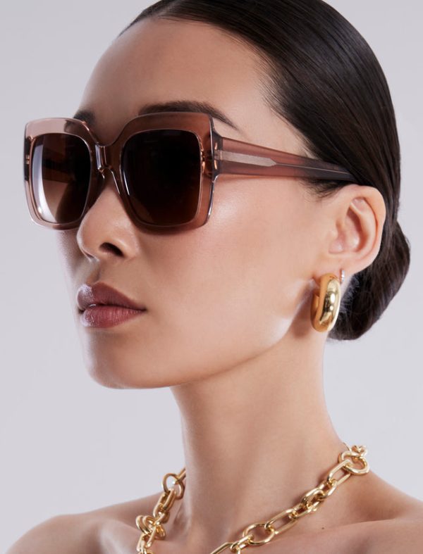 Bcbg Signature Square Sunglasses Crystal Blush - Image 5