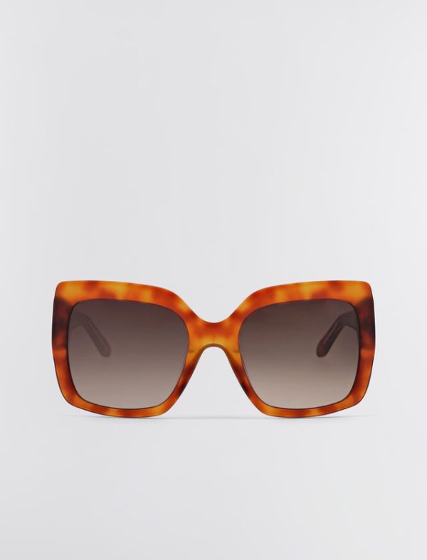 Bcbg Signature Square Sunglasses Golden Honey Havana - Image 3