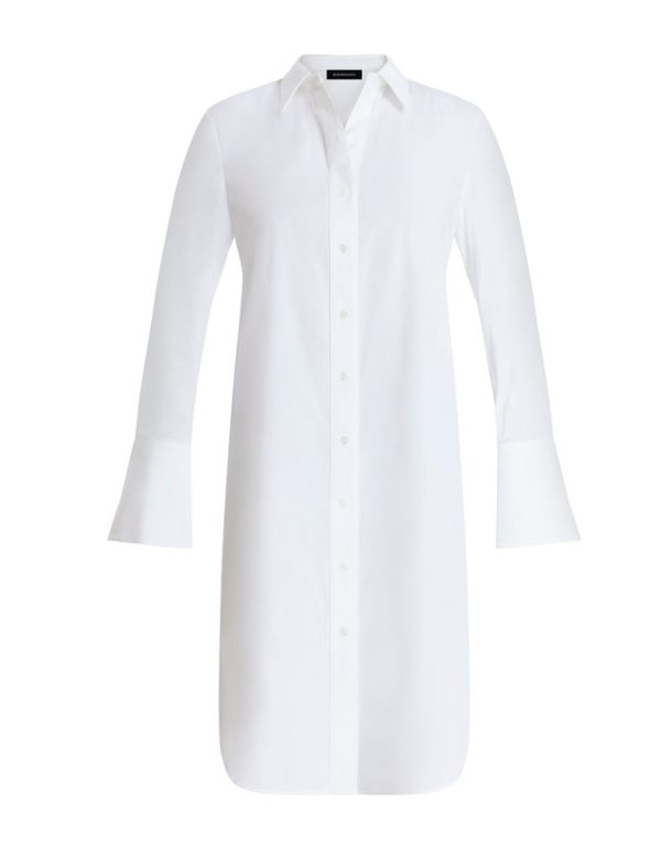 Bcbg Cotton Poplin Shirt Dress White - Image 8