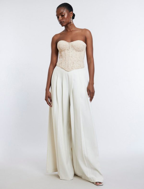 Bcbg Strapless Bustier Top Champagne - Image 5