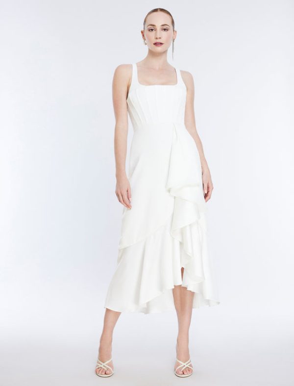 Bcbg Alloria Sleeveless Cocktail Dress Gardenia - Image 5