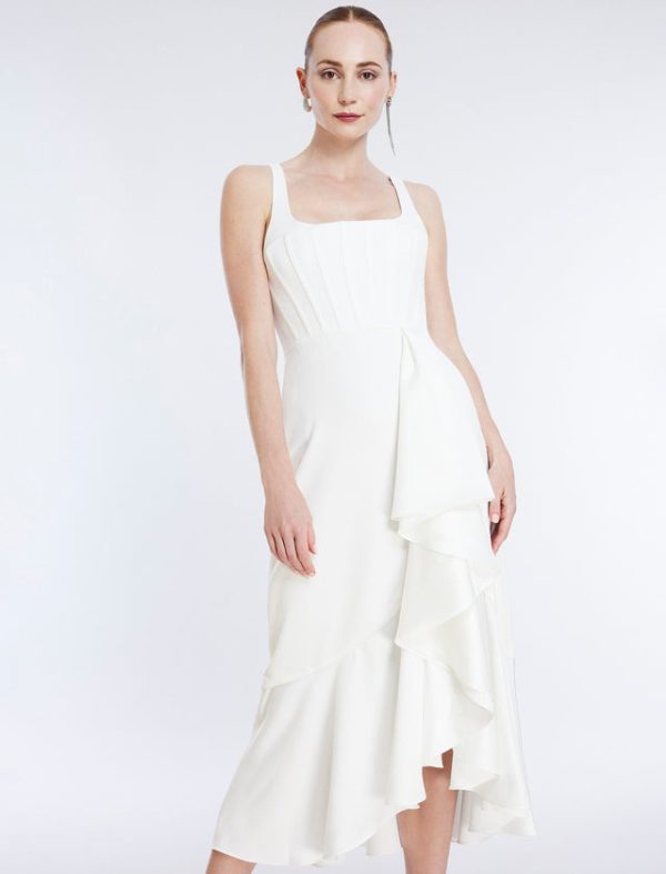 Bcbg Alloria Sleeveless Cocktail Dress Gardenia - Image 6