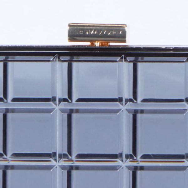 BCBG CLUTCH ALESSANDRA WINDOWPANE HARD CASE CLUTCH - SMOKY BLACK - Image 3