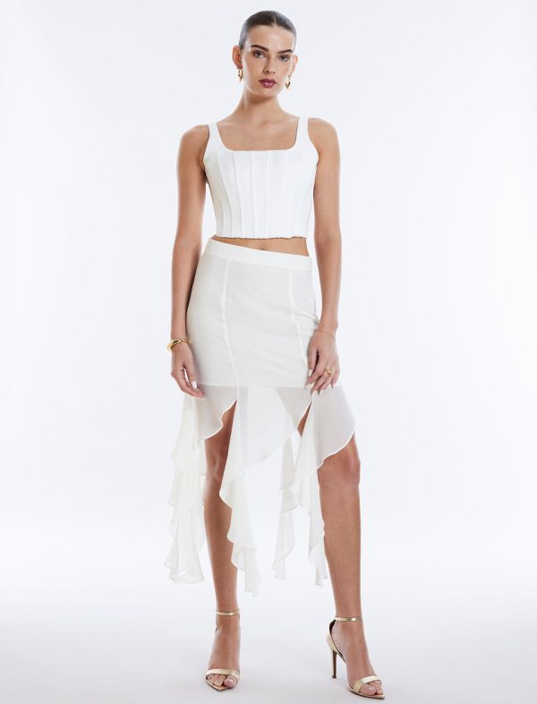 Bcbg Cascading Ruffle Skirt