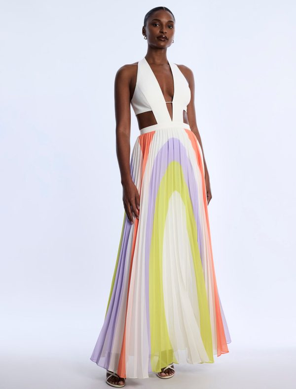 Bcbg 2025 Printed Pleated Cutout Dress - Image 4