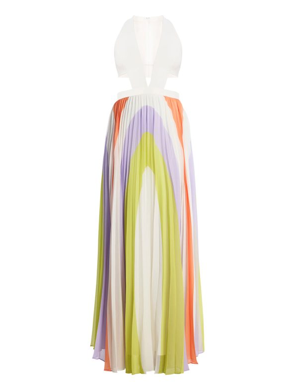 Bcbg 2025 Printed Pleated Cutout Dress - Image 8