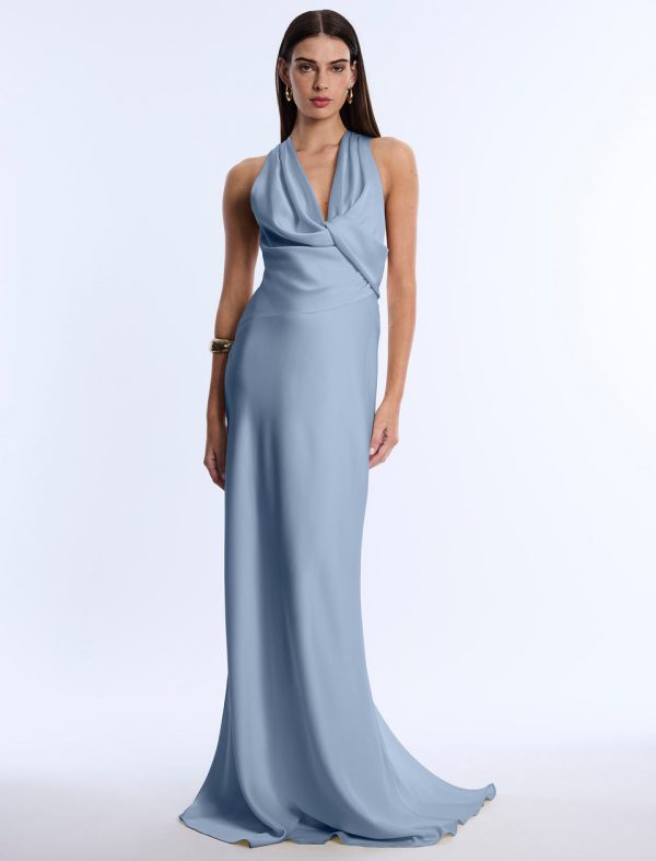 Bcbg 2025 Cowl Neck Halter Gown