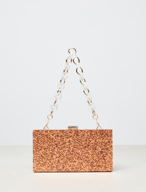 Bcbg Claudia Two-Tone Evening Bag - Rose Gold