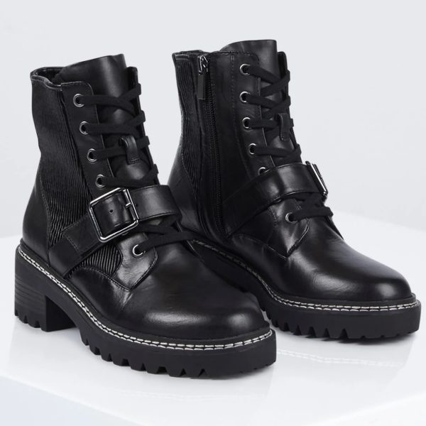 BCBG CORALIE COMBAT BOOT BCBGENERATION - BLACK