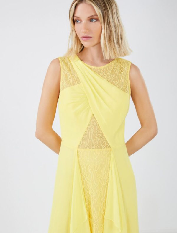 BCBG ALESSIA EVENING DRESS - YELLOW CREAM - Image 2