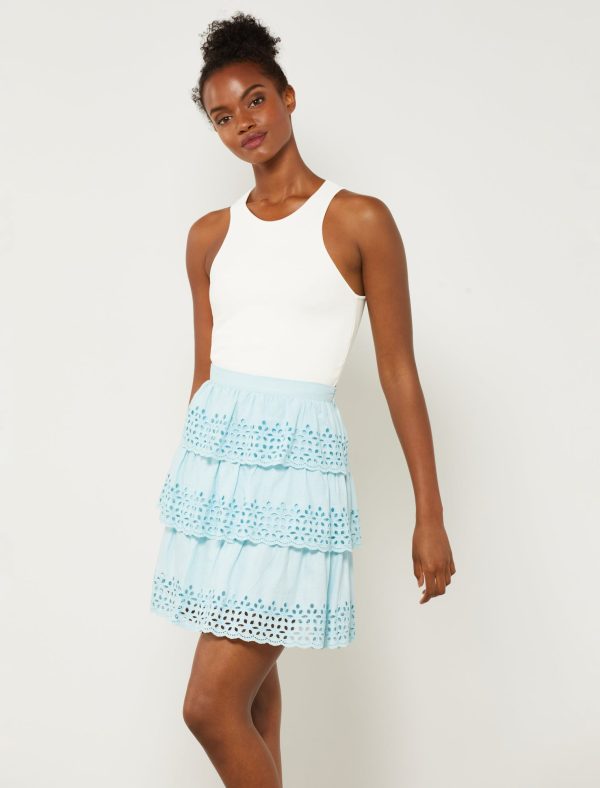 Bcbg Dinah Eyelet Ruffle Skirt - Image 14