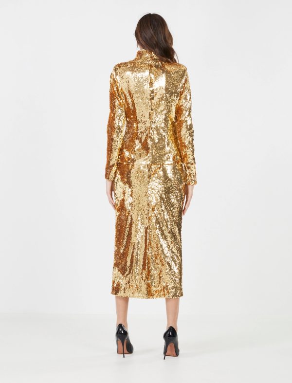 BCBG ELNA SEQUIN SKIRT - GOLD - Image 4