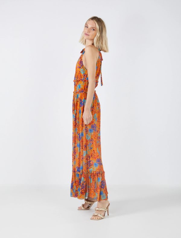 BCBG ANDREA MAXI DRESS - GOLDEN OAK COMBO - Image 3