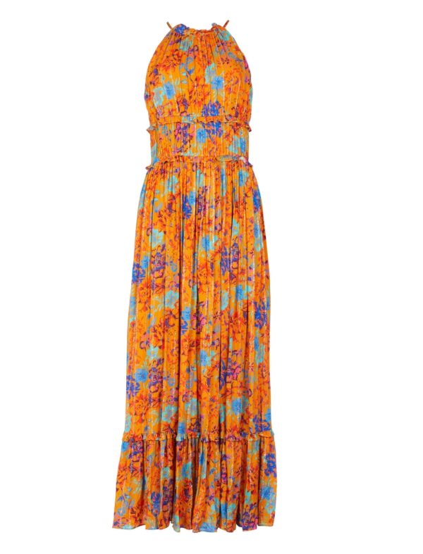 BCBG ANDREA MAXI DRESS - GOLDEN OAK COMBO - Image 5