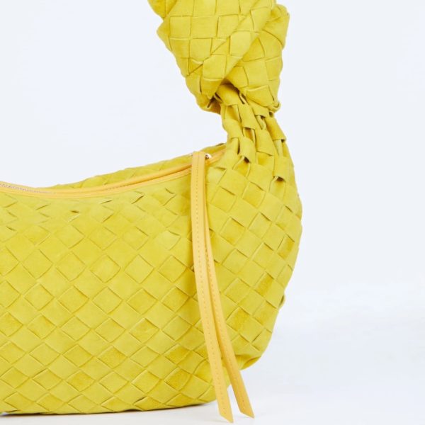 BCBG ANGELA SUEDE SHOULDER BAG - YELLOW - Image 2