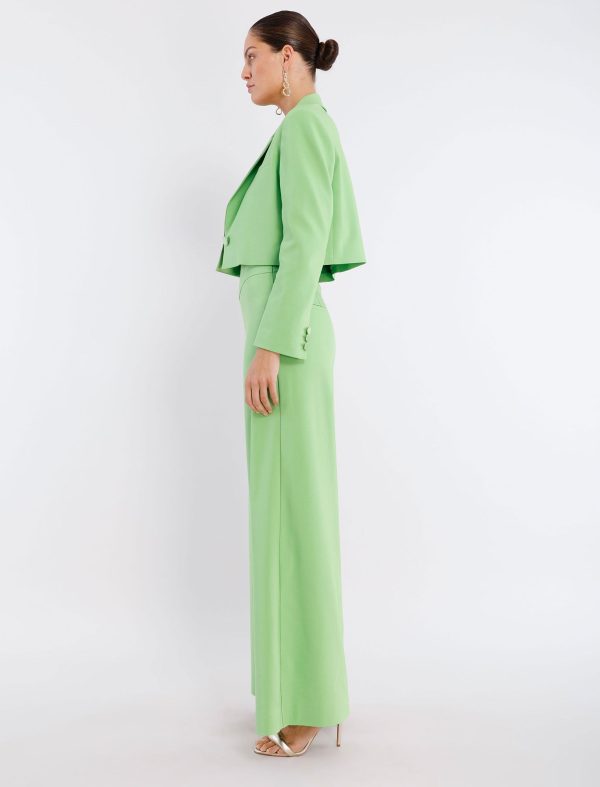 BCBG ASHLAND CROPPED JACKET - GRASS GREEN - Image 3