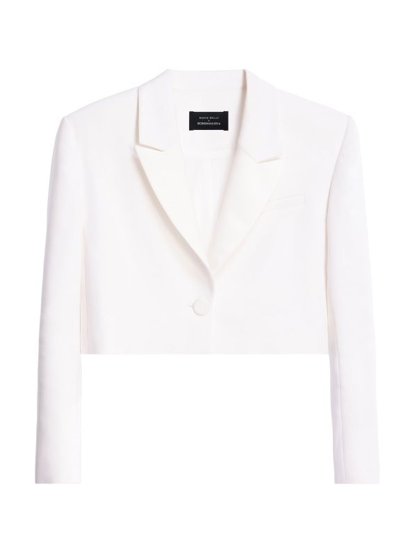 BCBG ASHLAND CROPPED JACKET - OPTIC WHITE - Image 5